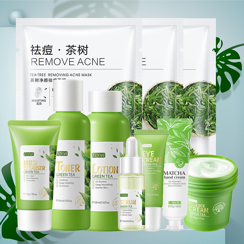 Korean Tea Set - Facial Products Kit Sakura / Green