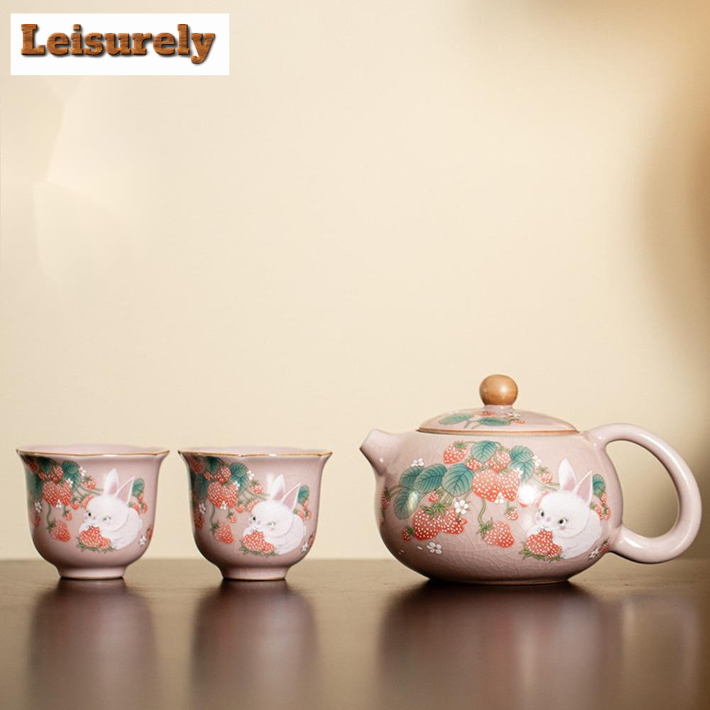 Antique Pink Ru Kiln Teacup St - đánh giá và giá Korean Tea Set