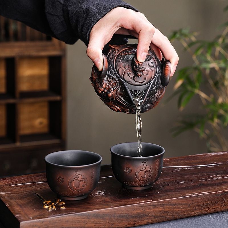Chinese purple pottery handmad - đánh giá và giá Korean Tea Set