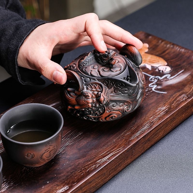 Chinese purple pottery handmad - đánh giá và giá Korean Tea Set